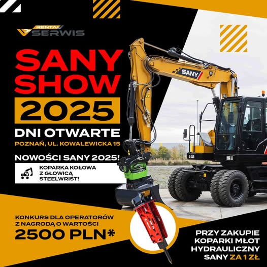Rental-Serwis sprzedaż koparek Sany